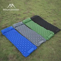 Outdoor Camping Stamping Inflatable Mat Mountainhiker Moistureproof Heat Insulation TPUMaterial Foldable Ultralight Sleeping Mat