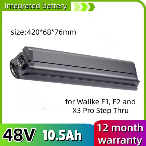 LIthium-ion Ebike Battery 48V 10.4Ah 12Ah 14Ah Hidden Battery Pack For 500W Wallke F1, F2 and X3 Pro Step Thru