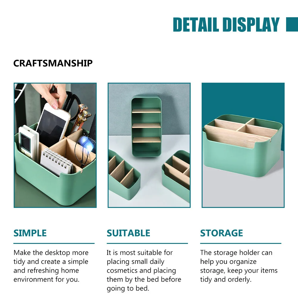 

Box Home Organizer Multi-Grid Desktop Organizer For Cosmetics Stationery Home Supplies Table Storage Case