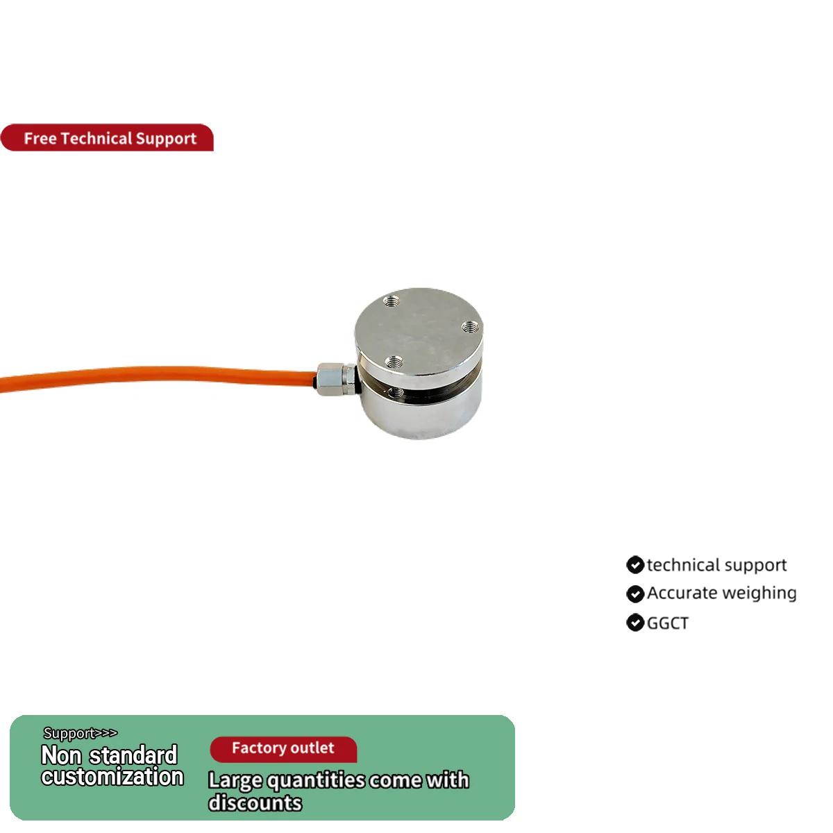 Digital Force Gauge Indicator Force Sensor Set Button Type Load Cell for Industrial Weighing Control 110V/220V Cell Peak Hold