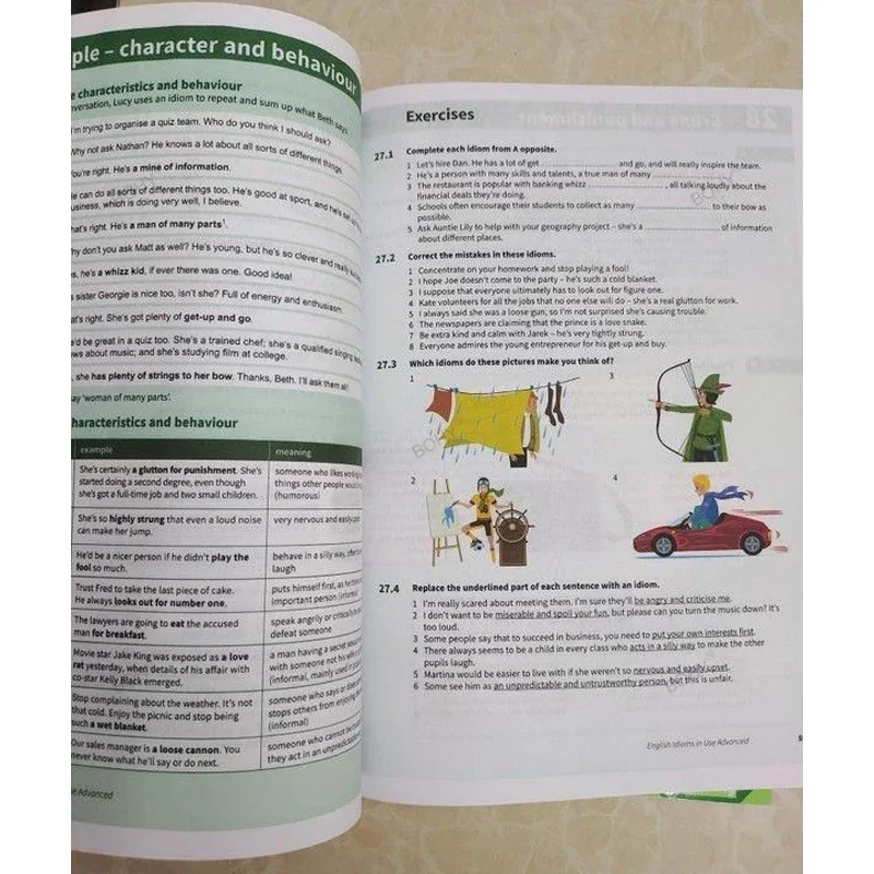 Cambridge English Vocabulary Book, Impressão a Cores, Intermediário e Avançado, 3 Livros, em Uso, Colocação, expressões idiomáticas, Verbos, Intermediário