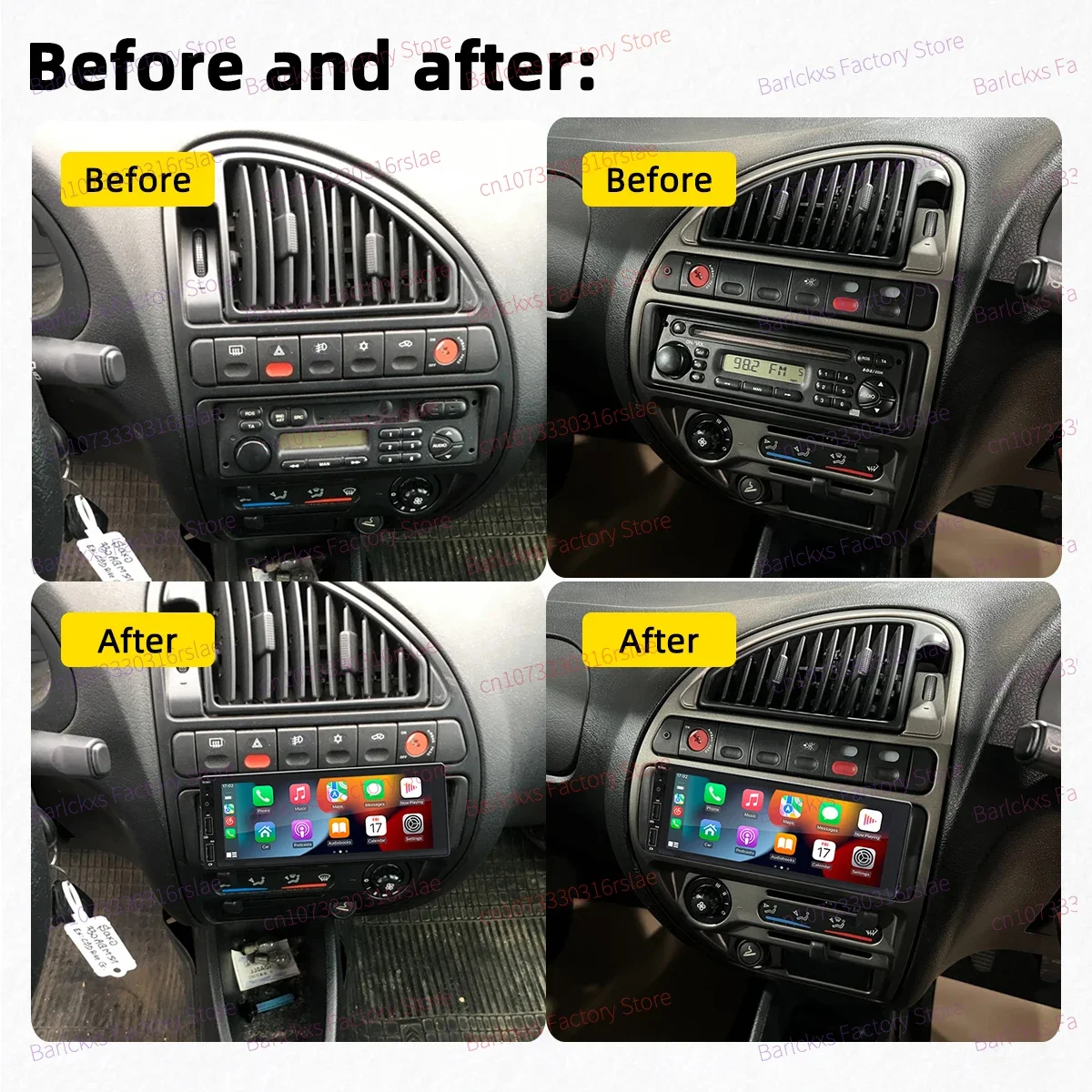 Android Car Multimedia for Citroen Saxo 1996-2003 6.9 Inch Screen 1 Din Radio Stereo Head Unit Carplay Autoradio GPS Navigation