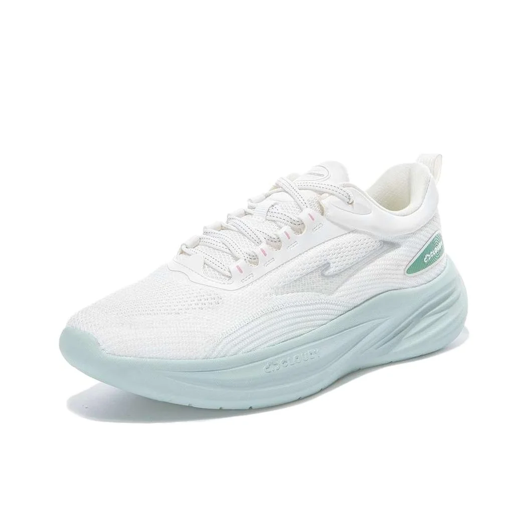Erke Cushioning Abrasion Resistant Cushioning, Wear Resistant Low top Running Shoes Women's White Blue 12124114087-006