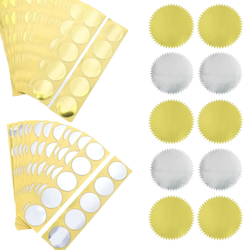 200PCS Gear Shaped Stickers Glossy Finish Self Adhesive Labels for Handmade Invitation Card Envelope Sealing Scrapbook Album ZYF