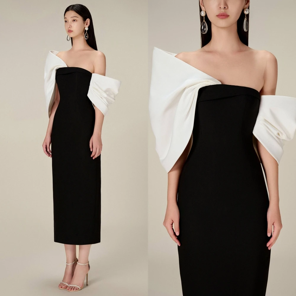 تخصيص مستقيم قارب الرقبة أزياء أنيقة مساء اللباس حساسة مزاجه حزب أثواب عالية الجودة فساتين مناسبة مخصصة