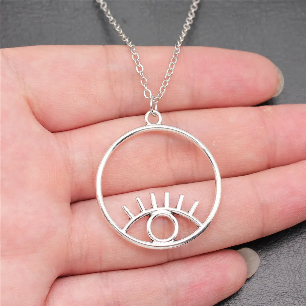 Necklace On The Neck 43Cm Chain Eye Hand Talisman Amulet Kawaii Jewelry