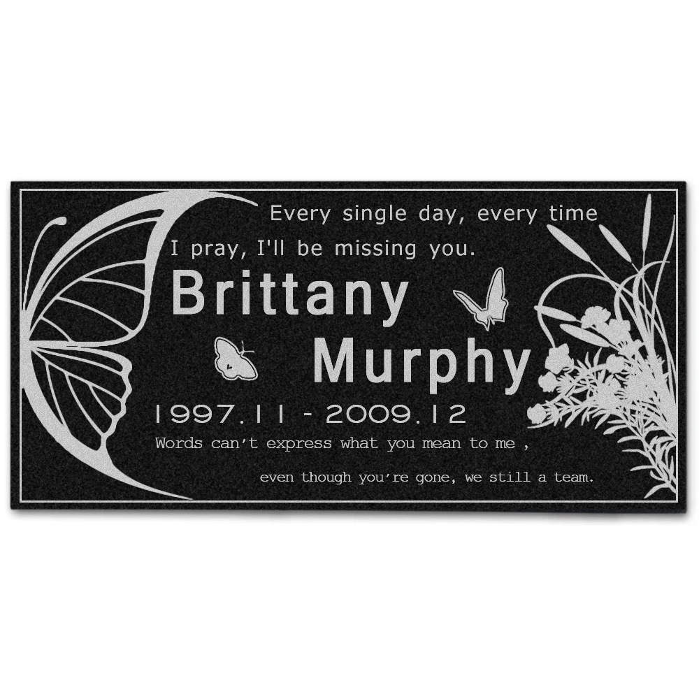 

Natural Granite Personalized Pet Memorial Stone, Pet Gravestone Monument Marker, Pets Tombstone, 30X15CM