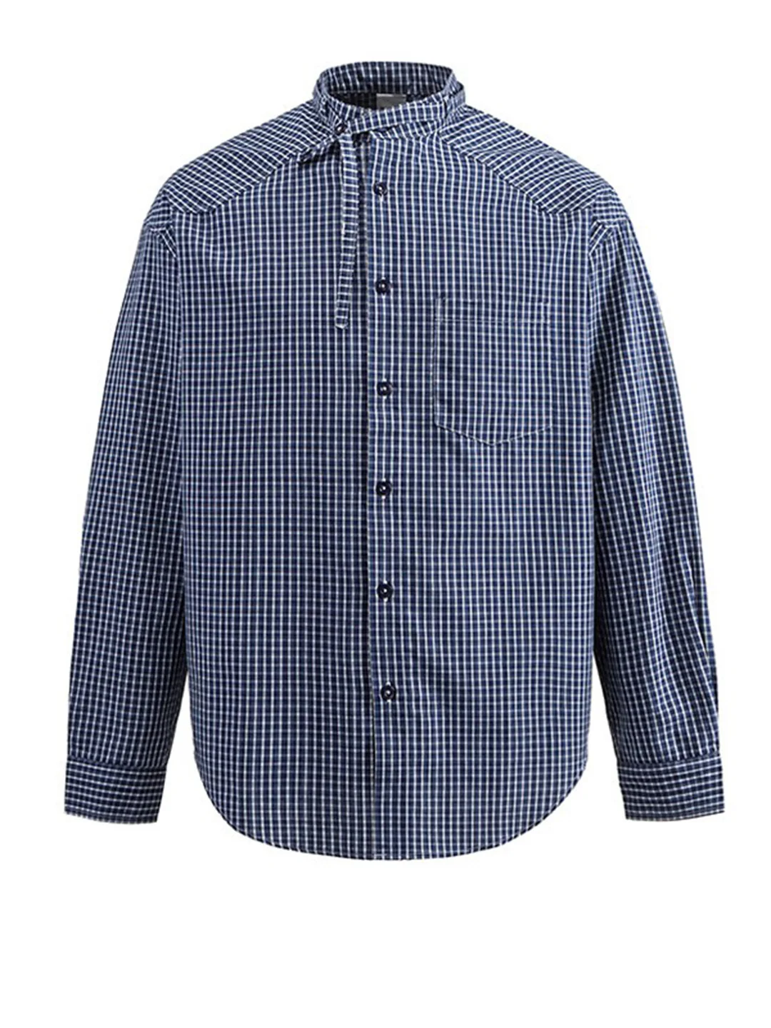 

Модная клетчатая рубашка с длинным рукавом и воротником-стойкой, повседневная мужская верхняя одежда в американском стиле, трендовая весенняя куртка для многослойных образов