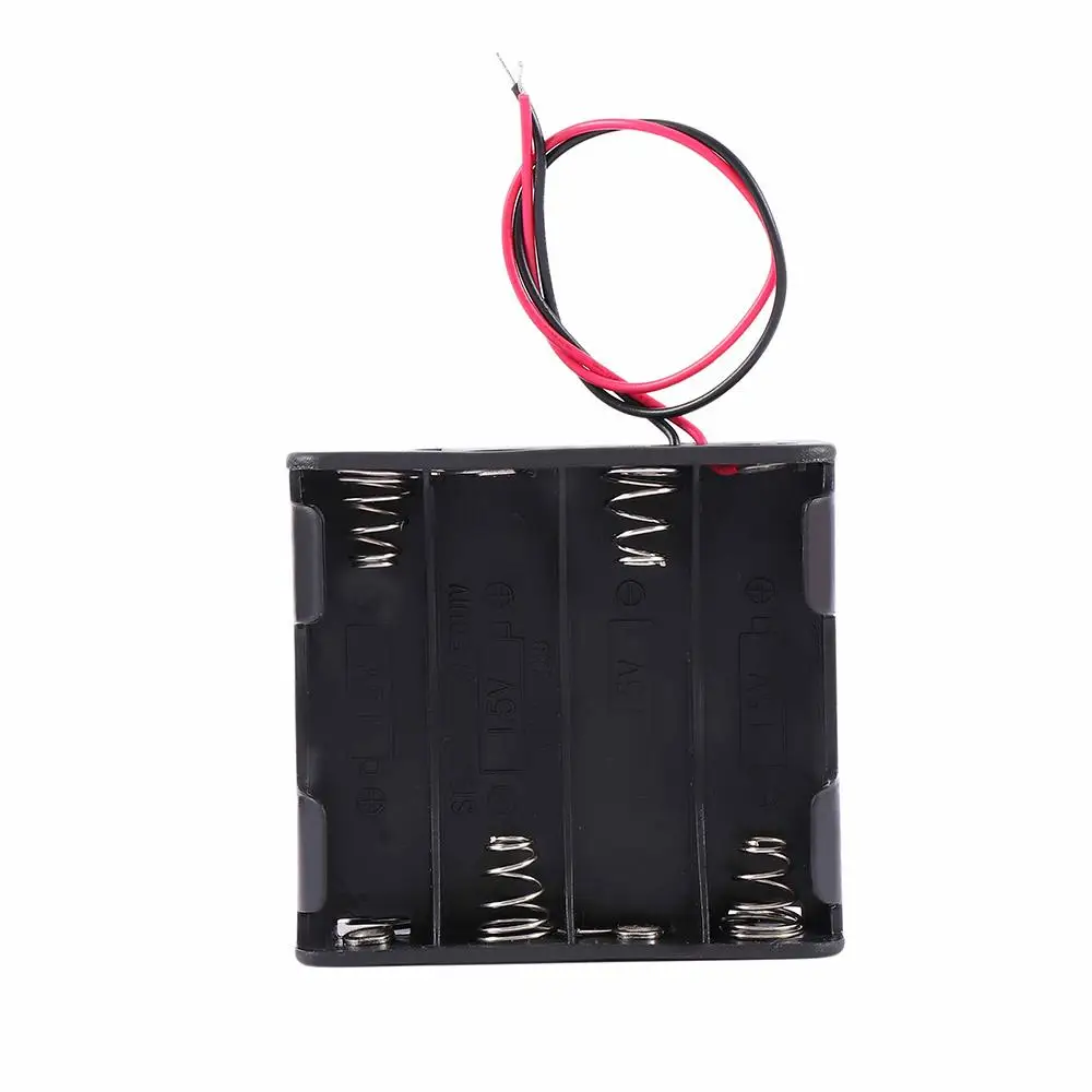 

High Quality Plastic 12 Volt 12V Storage Box with Wire Lead Battery Case Batteries Stack Battery Clip Slot Battery Holder Box
