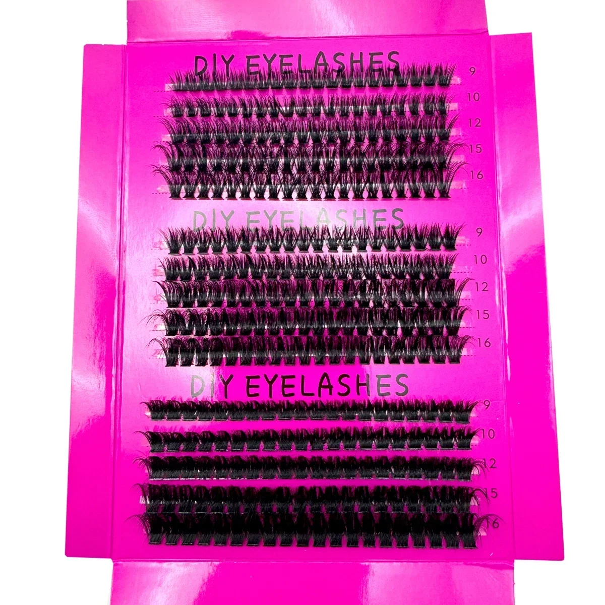 AMSDCN 15 Row DIY 5D Fluffy Lash Clusters 50/60/80 Mixed Tray Thick Eyelash Clusters Wispy Individual Lashes Cluster Eyelash Ext