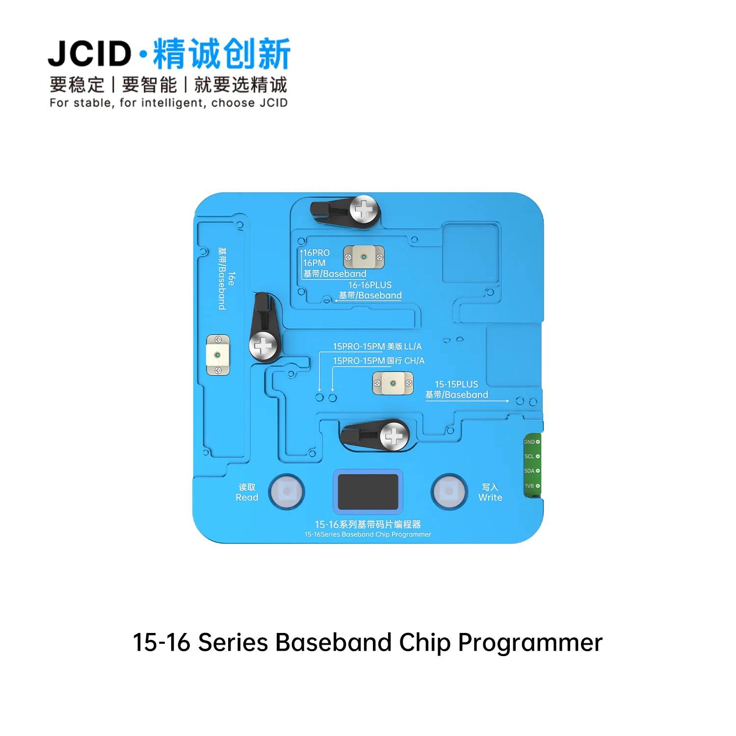 JCID Integrated Baseband Chip EEPROM Repair Programmer for iPhone 15/16/16E Series Baseband Chip Tester CPU IC Chip Read Write T