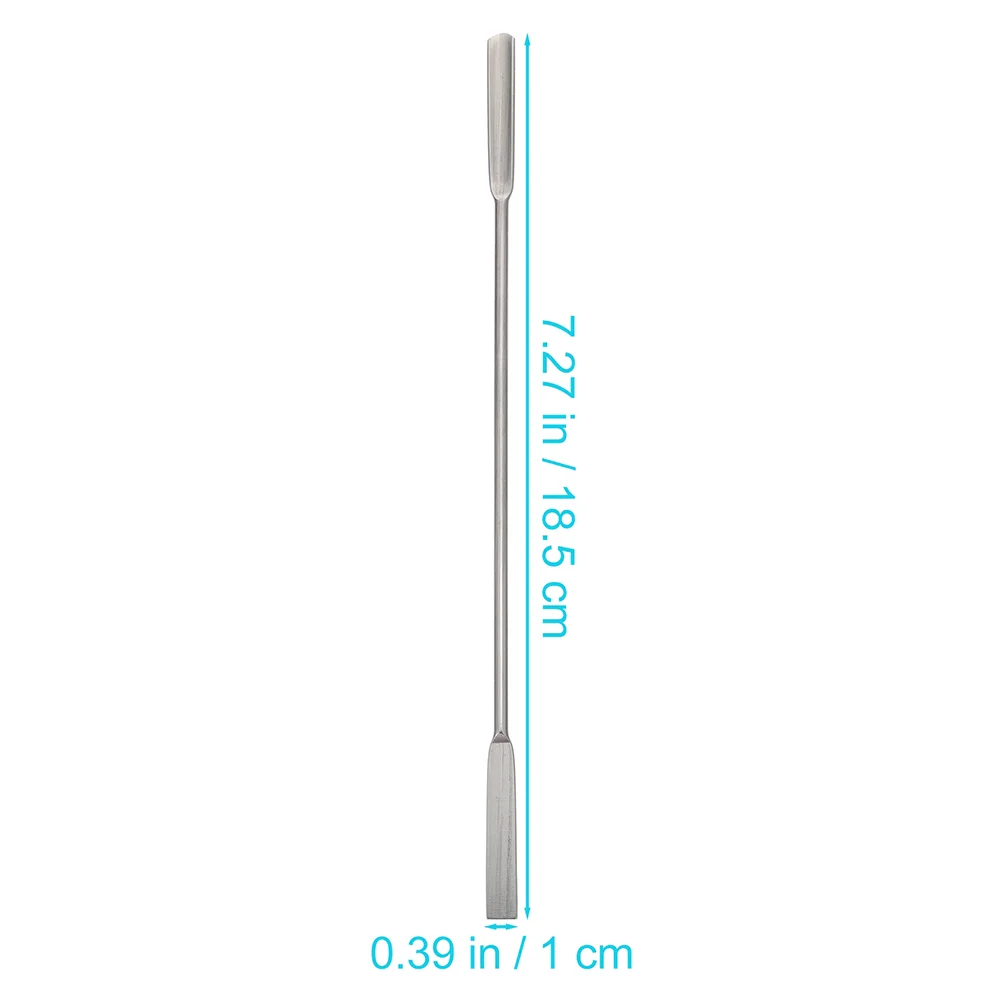 2 Pcs Stainless Steel Medicine Scraper Spoon Mixing Scoop Sampling Double Ended Laboratory Spatula