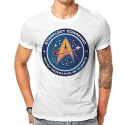 Tops 100% Cotton Leisure Sports Star Treks Starfleet Theme Design Men's and women's T-shirts Short sleeved fun print