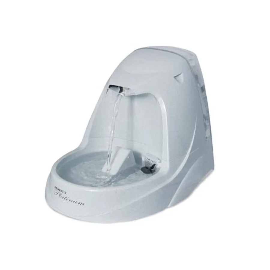 

Indoor pet fountain for all cat sizes, BPA-free plastic, grey, encourages hydration with replaceable carbon filter, 168 oz/5L c