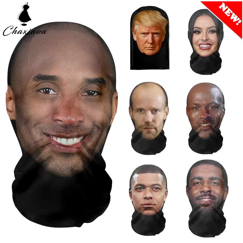 Celebrity Rapper Face Mask for Kobe | Full Face Mask for Jason Stanson | Ball-game Star Masked Hat Cosplay Props Novel Mesh Mask