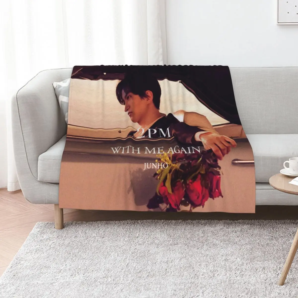 2PM With Me Again - JUN HO Throw Blanket Picnic for babies Plaid christmas decoration Fashion Sofas Extra Large Throw Blankets