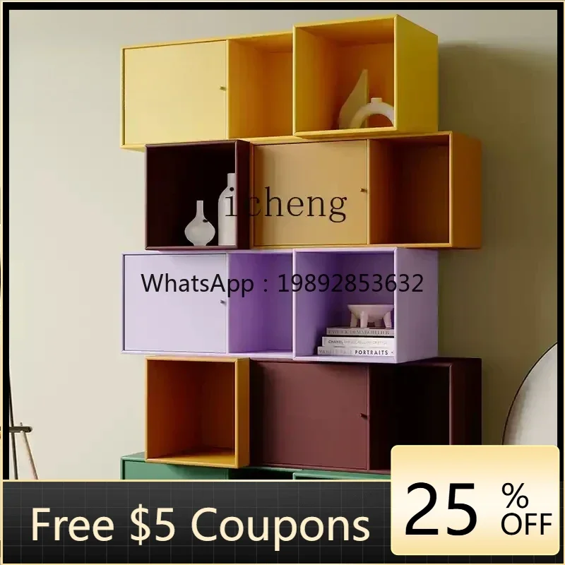 GZ   storage cabinet dopamine floor bookcase building block stacking cabinet color combination cabinet