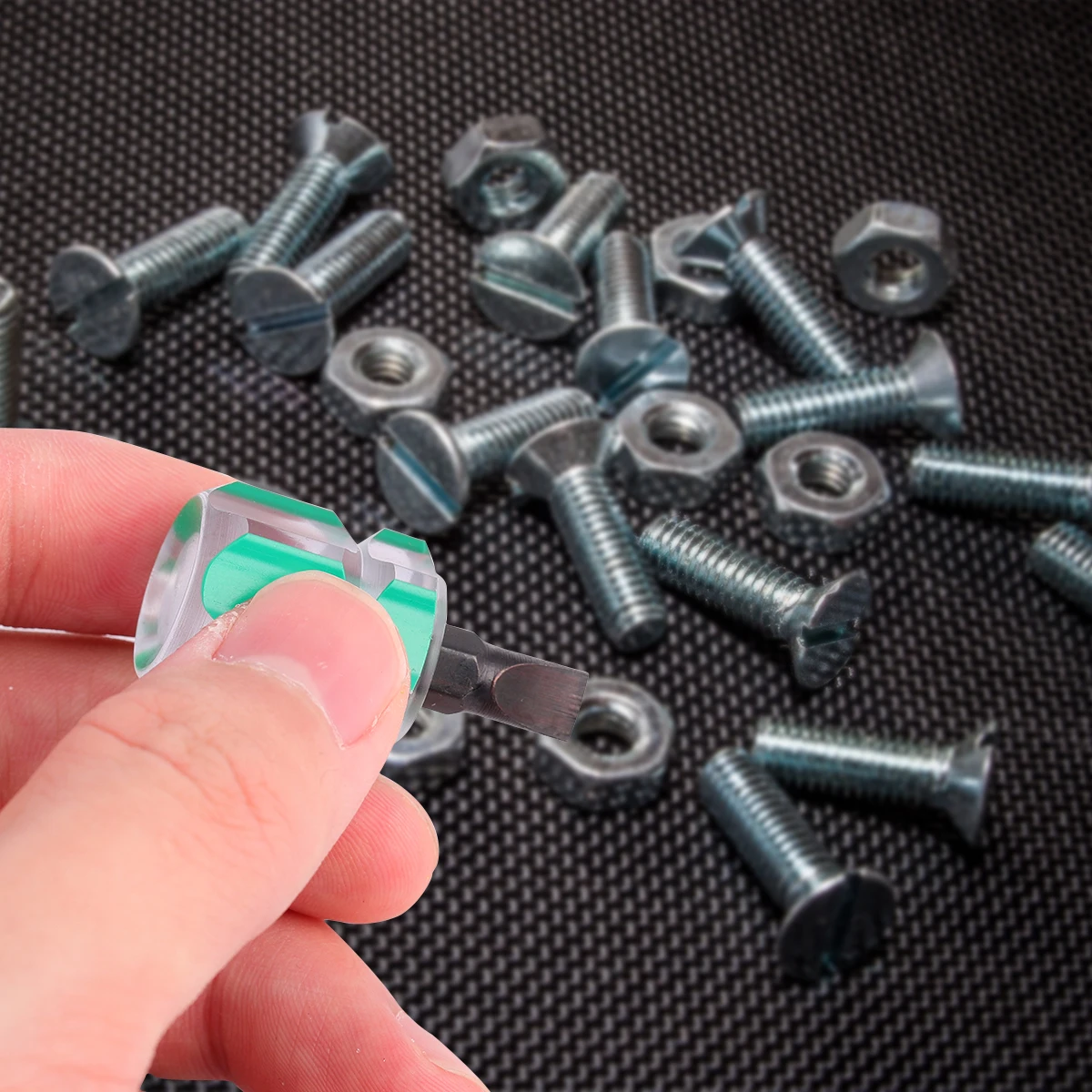 Set di mini cacciaviti da 10 pezzi, manici in plastica trasparente, design compatto per spazi stretti, coppia elevata, incasso a dita, cucito portatile