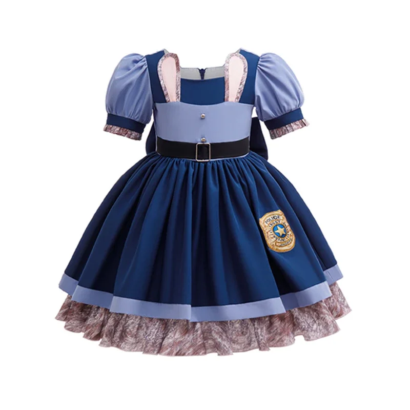 Hasen-Polizistin-Kostüm für Mädchen, Kinderkostüm für Bühnenauftritte, Geburtstage, Halloween, Karneval, Themenpartys – Detail 6