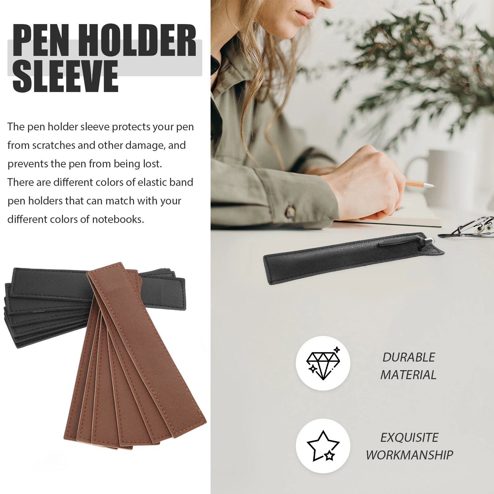

Pen Protection Cover Pencil Case Pocket Holder Pouch Bracket Vintage Small