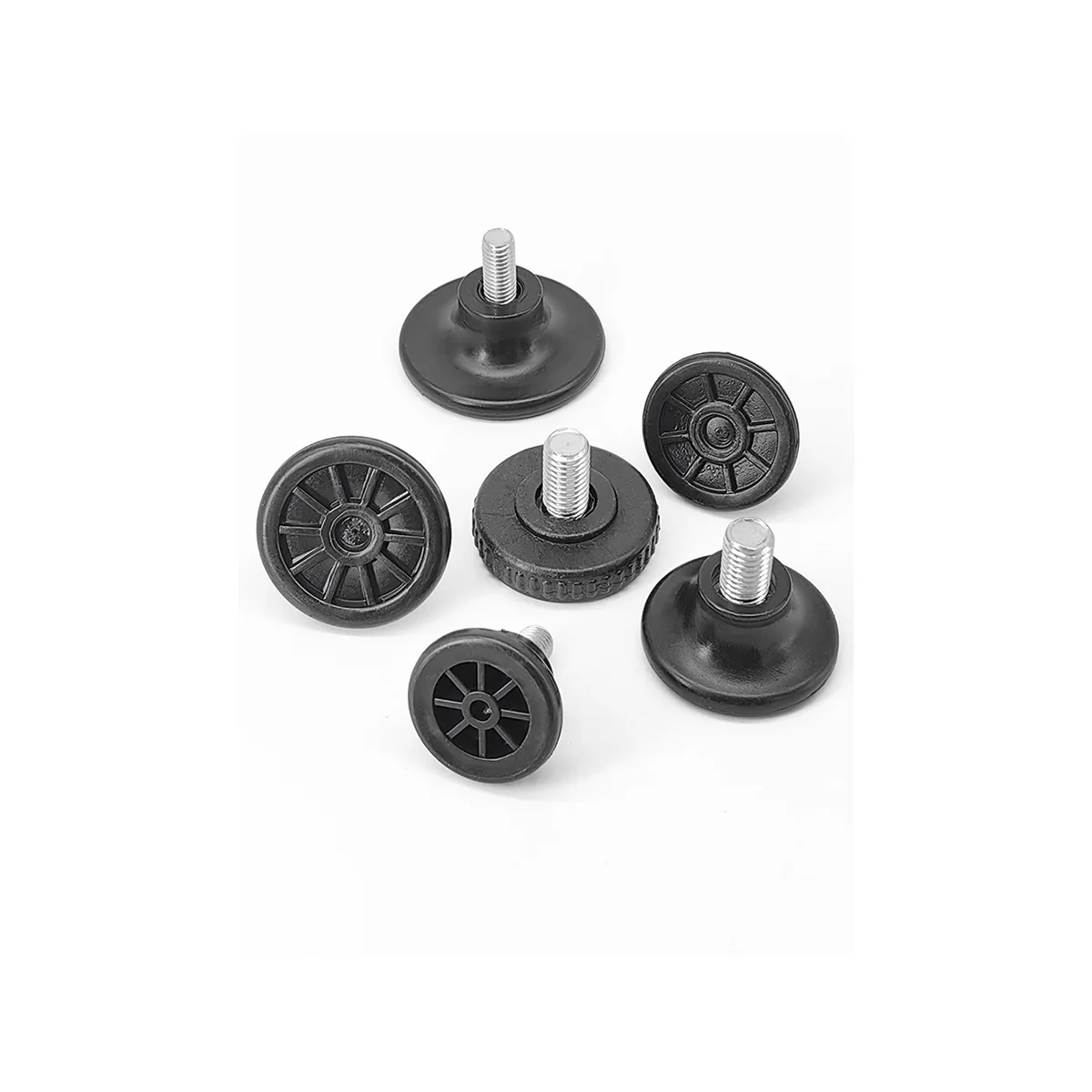 10Pcs Black PP Soft Rubber Adjustable Feet Adjustable Leveling Slide Slide Pad Screw Fixing Non-slip Feet M6/M8/M10