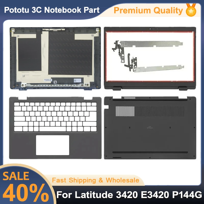 

New Original For Latitude 3420 E3420 P144G Laptop LCD Back Cover Front Bezel Palmrest Bottom Case Hinges Top Case 03NVYX 02935X