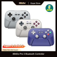 8BitDo Pro 3 Wireless Bluetooth Controller TMR Joysticks, with Charging Dock  for Switch 1/2 Windows, Apple, Android, SteamOS ﻿