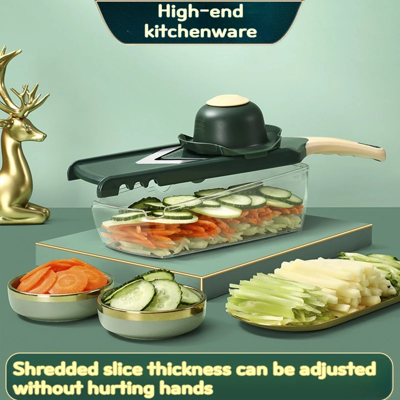 

Multifunctional vegetable slicer, household potato and French fry slicer, Shredder, eraser, and Planer