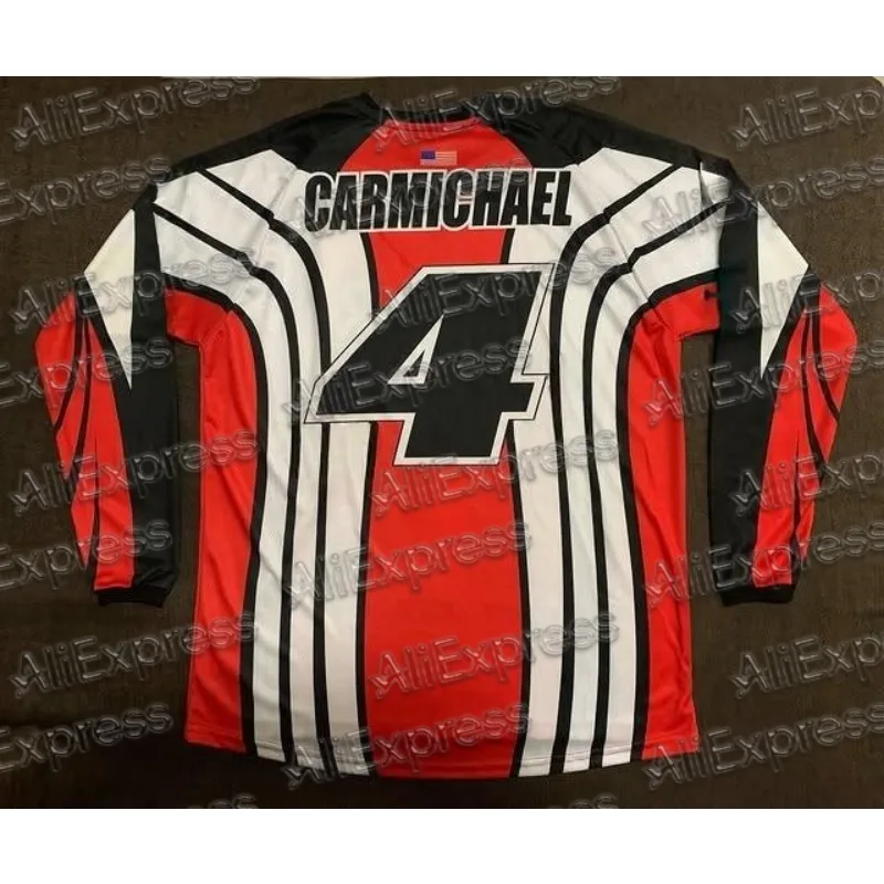 

Honda 2025 Hot Autumn Long Sleeve Motorcycle Jersey Breathable #4 CARMICHAEL Bike Riding Shirt Comfortable Off-Road Racing Top