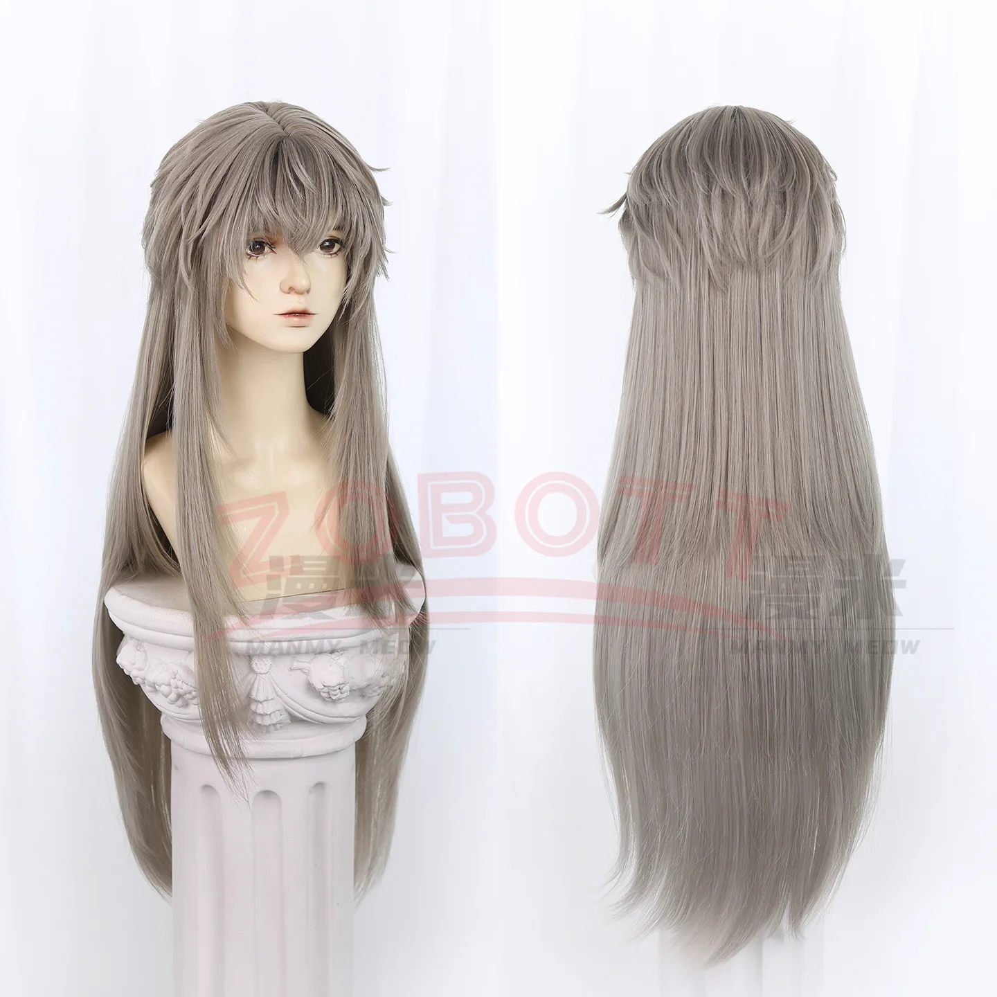 الحب والفضاء العميق Xavier شعر مستعار تأثيري طويل الكتاني الشعر الرمادي ملك الظلام الملك تاج كرنفال هالوين حفلة لعب الأدوار الدعائم #2