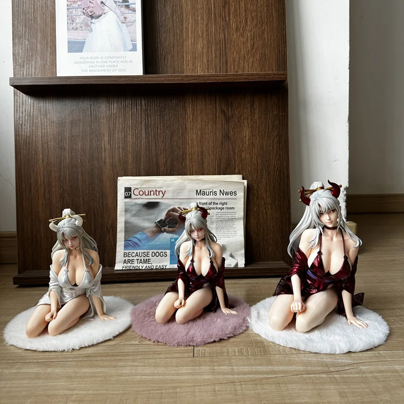 Tamaño grande Gk Kimono Yamato arrodillado Pose Anime hermosa figura de niña: exquisito modelo periférico de animé para colección Otaku