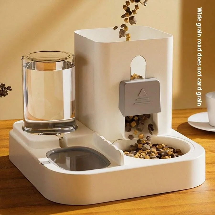 【New style】Automatic 2-In-1 Cat Feeding Bowl With Large Capacity - Wet And Dry Food Separation Pet Feeder and Water Dispenser