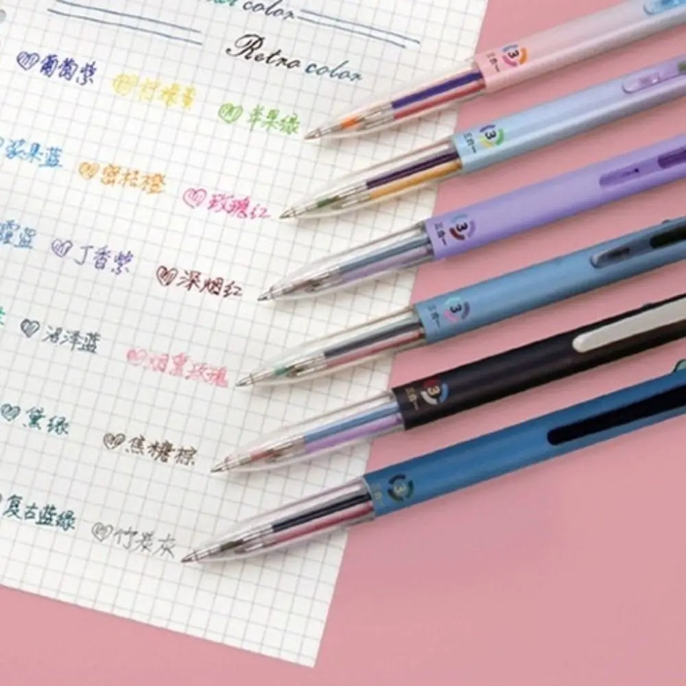 

6 PCS New 3-in-1 Nurse Pens Quick Drying 0.5mm Gel Ink Pen Smooth Writing Multicolour Retractable Pen for Office Use