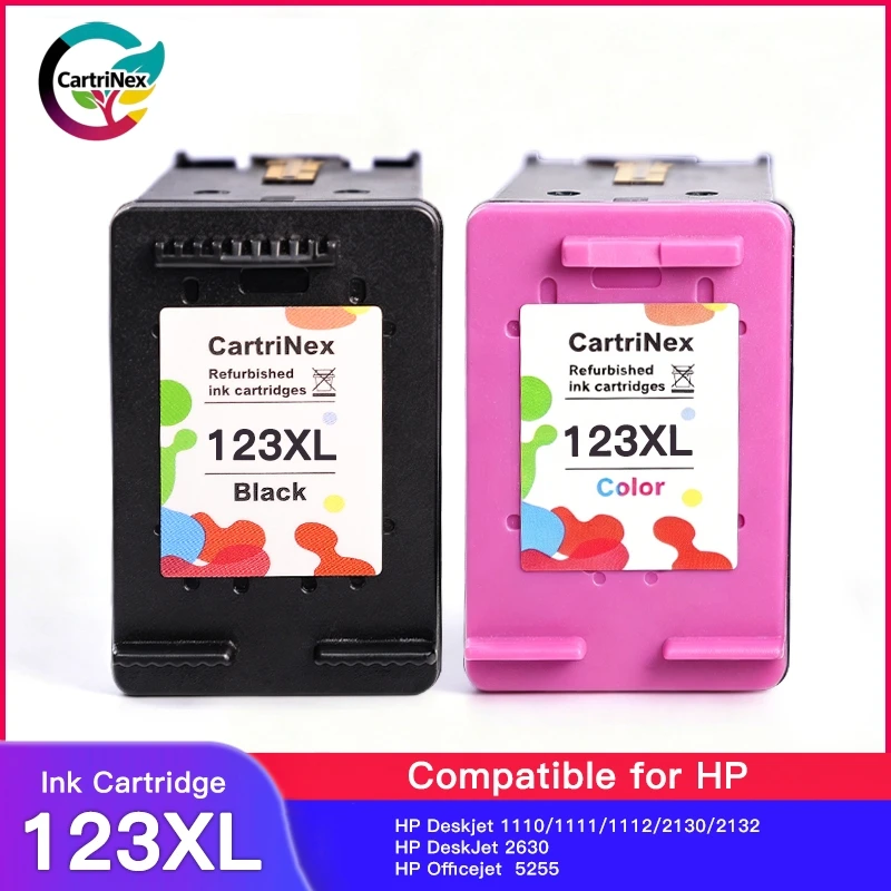 CartriNex Ink Cartridge For HP 123XL 123 XL for HP123 Deskjet 1110 1111 1112 2130 2131 2132 2133 2134 2630 3639 Series 4510