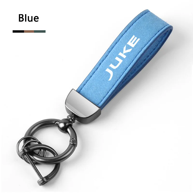 Leather Suede Car Keychain Zinc Alloy Keyrings Charm For Nissan Juke Qashqai J10 Pulsar Sentra Altima Patrol Micra Rogue Almera