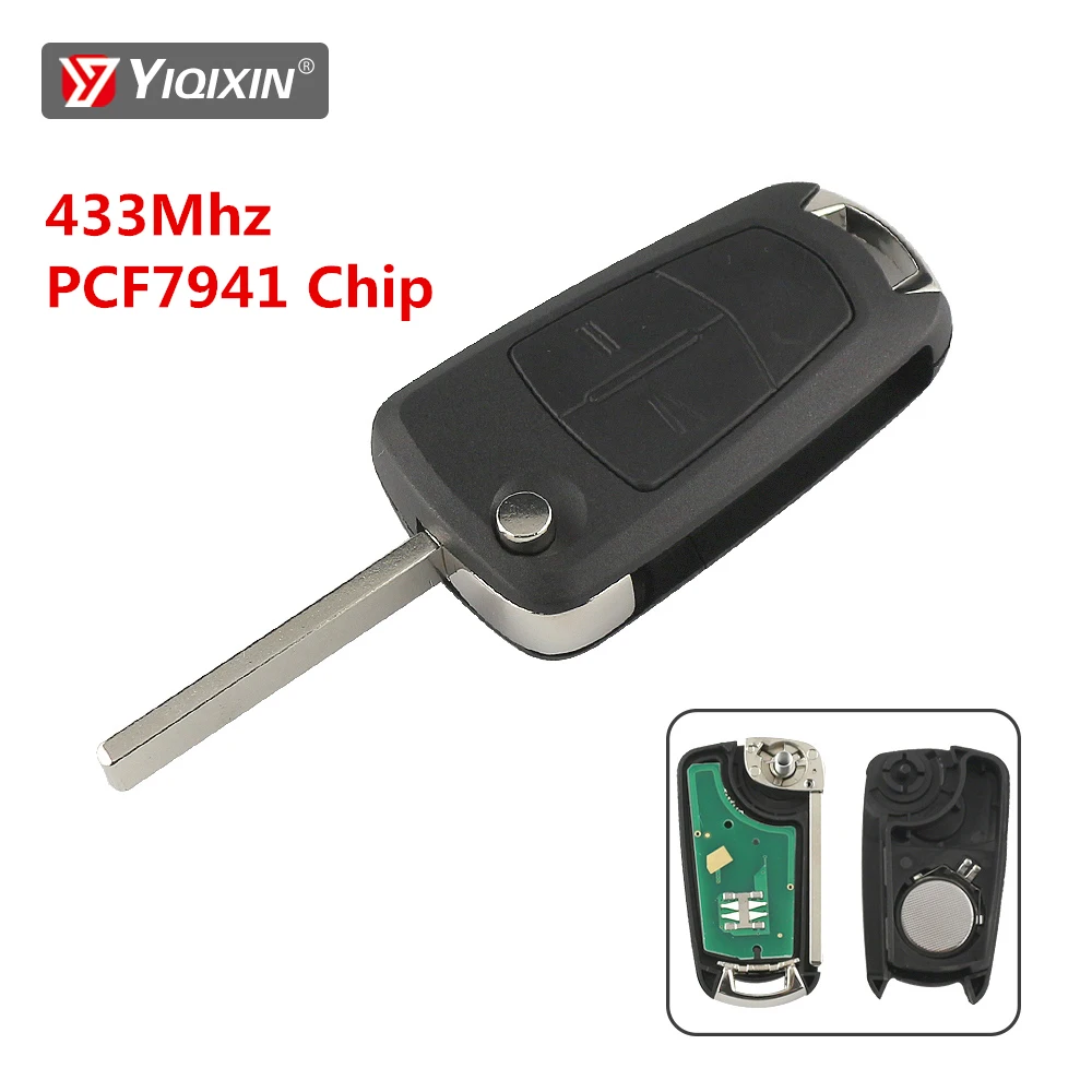 For Opel/Vauxhall Astra H AH Corsa D Vectra C Mokka G 2004-2009 Zafira B 2005-2013 433Mhz Remote Car Key PCF7941/7946 Chip