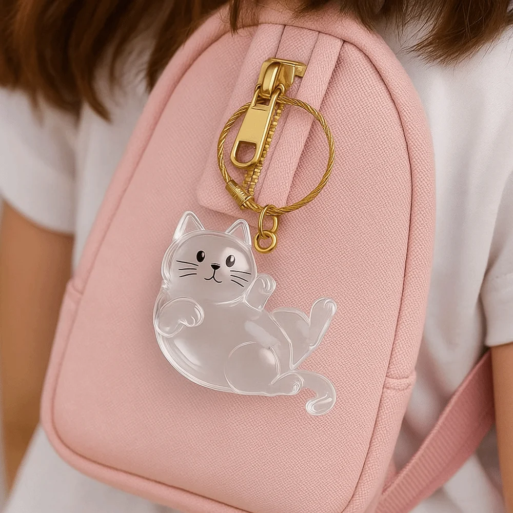 New Transparent Cat Hair Storage Keychain Cute DIY Pet Fur Keepsake Capsule Portable Souvenirs Keychain Pet Lovers image 4