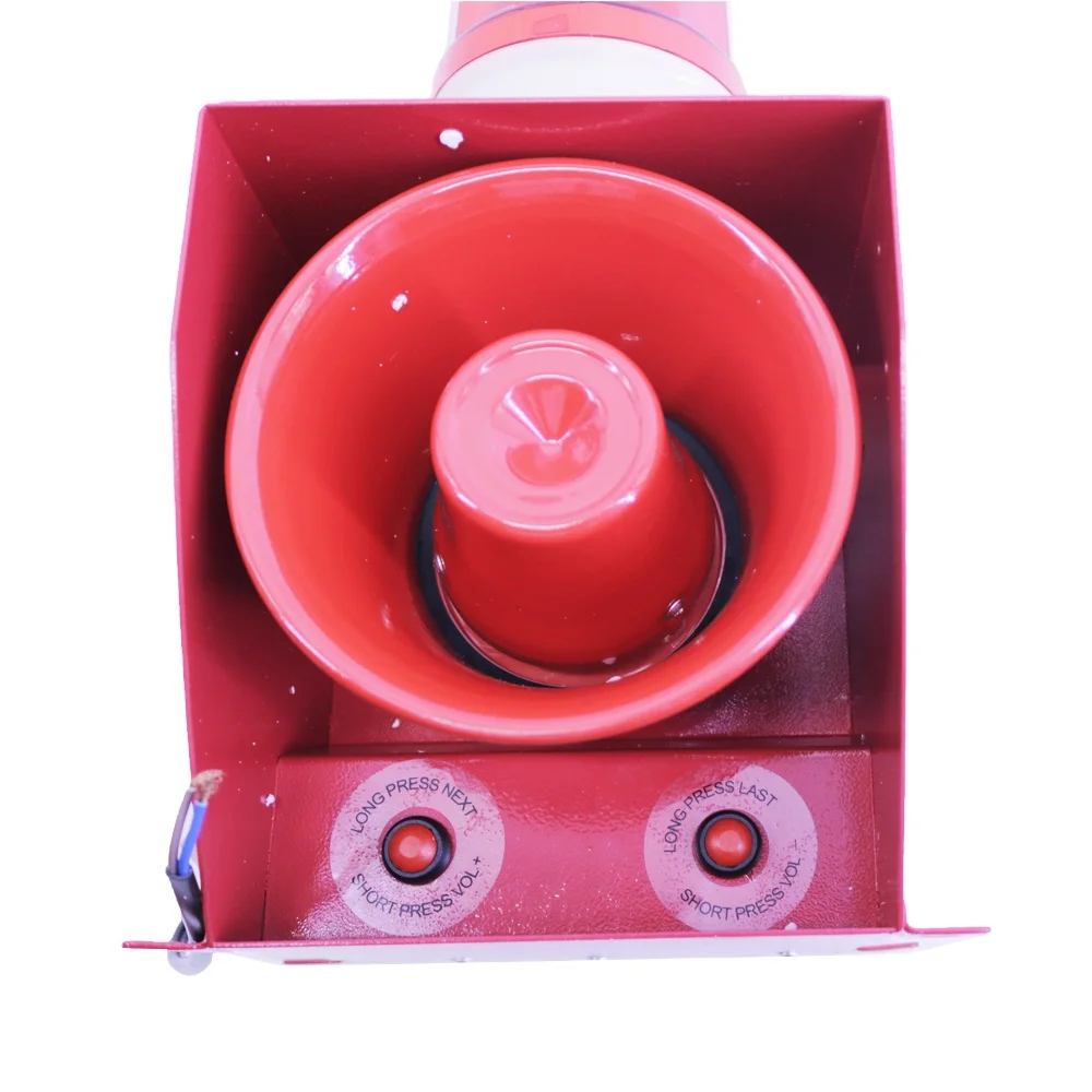 TGSG-07 Voice Alarm Siren with Sound 130dB Siren Emergency  Integration of Sound and Light Alarm