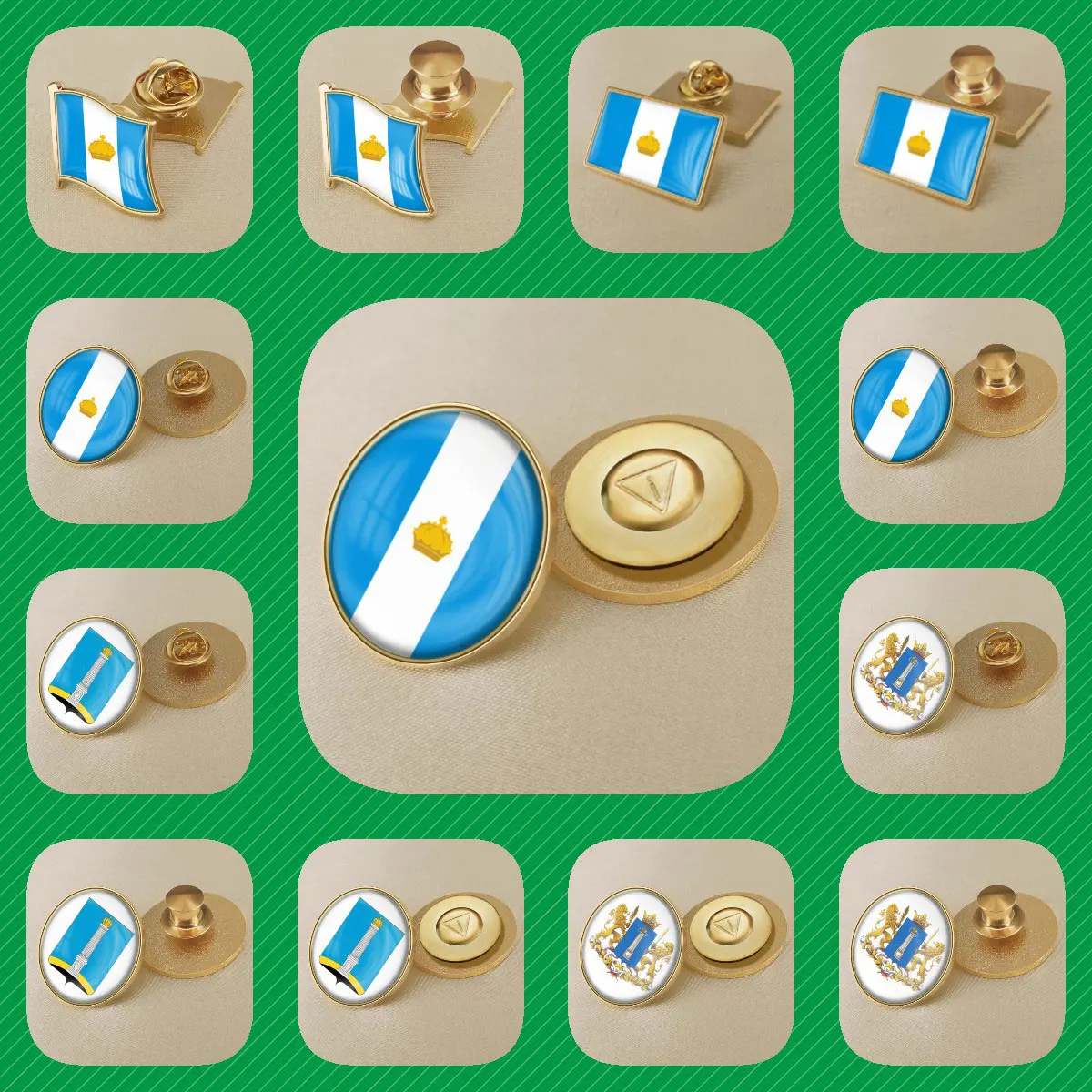 Ulyanovsk Oblast of Russian Federation Flag Lapel Pins Broochs Badges
