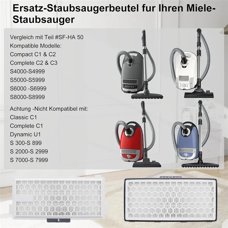 A97G HEPA Filters For  S8340 Filter, Compact C1 & C2, Complete C2 & C3 Filter For  Hepa Airclean 50 Accessories Kit