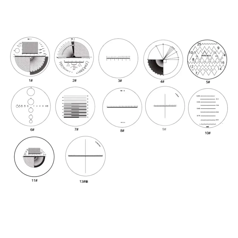 Retículo óptico Lupa, Medição Escala Régua, 35mm