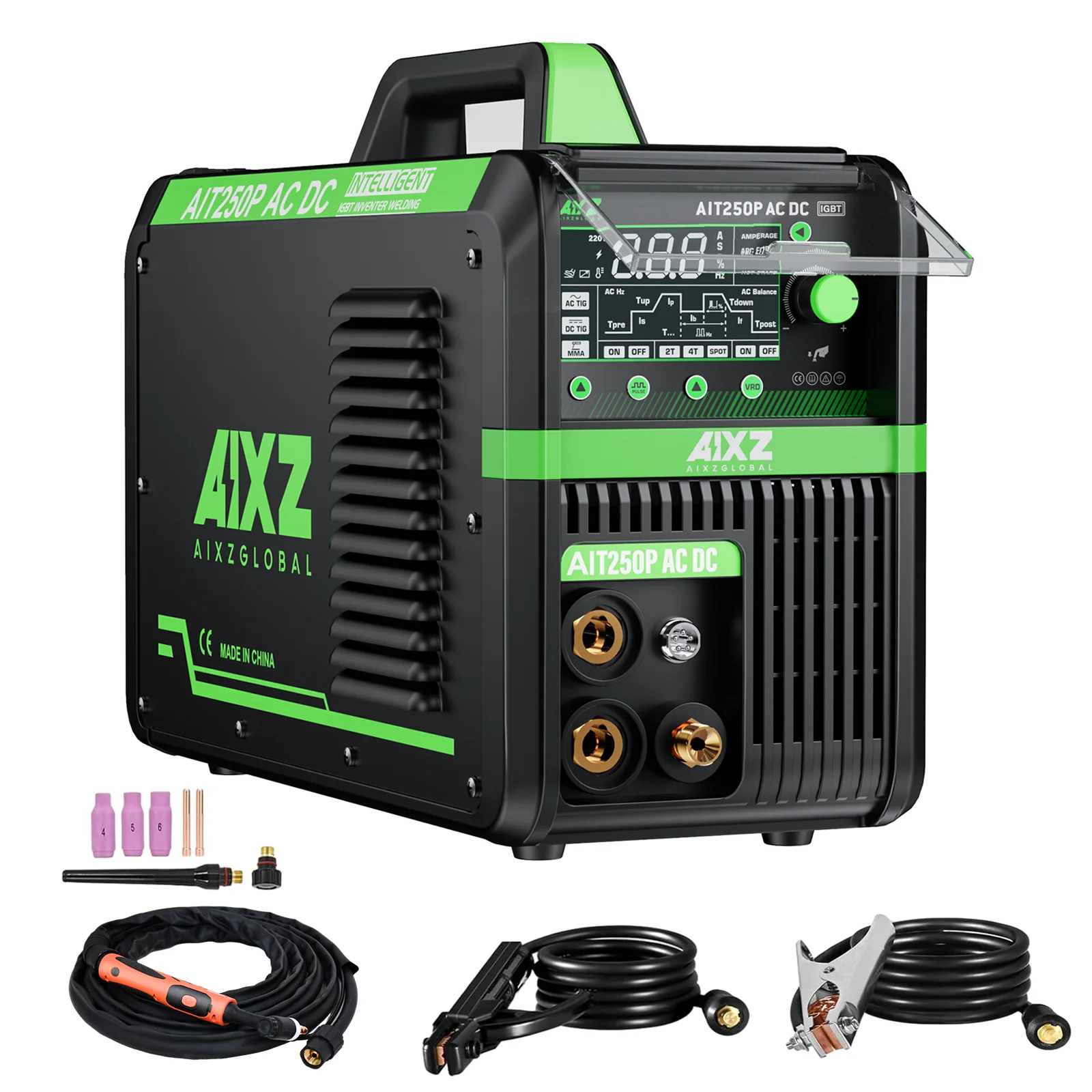 

AIXZ AIT250P AC/DC TIG Сварочный аппарат 5 в 1 Многофункциональный сварочный аппарат для алюминия MMA/HF TIG Инвертор IGBT ARC Force Hot Start 220 В