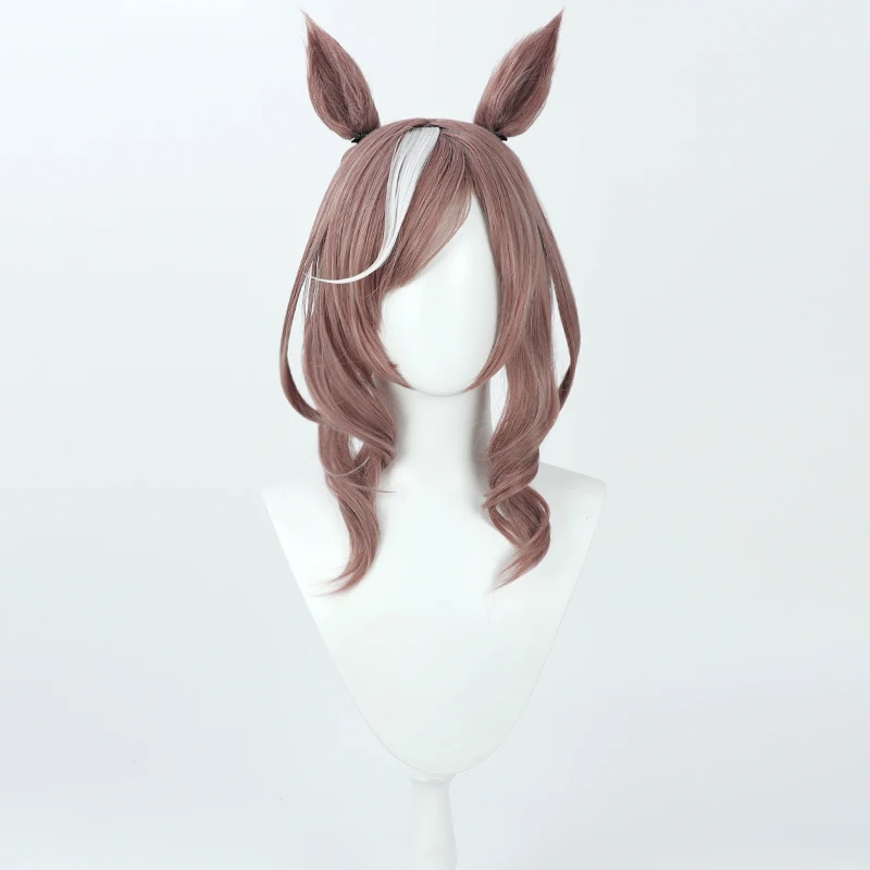 Anime Uma Musume Pretty Derby Matikanetannhauser Cosplay Wig Ears Tail Halloween Party Prop Synthetic Hair Heat Resistant Fiber