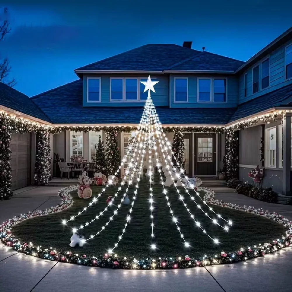 LED-Lichterkette für den Außenbereich, 2/3 m, USB, wasserdicht, mit 8 Beleuchtungsmodi für Garten, Weihnachtsbaum, Party-Dekoration – Detail 6