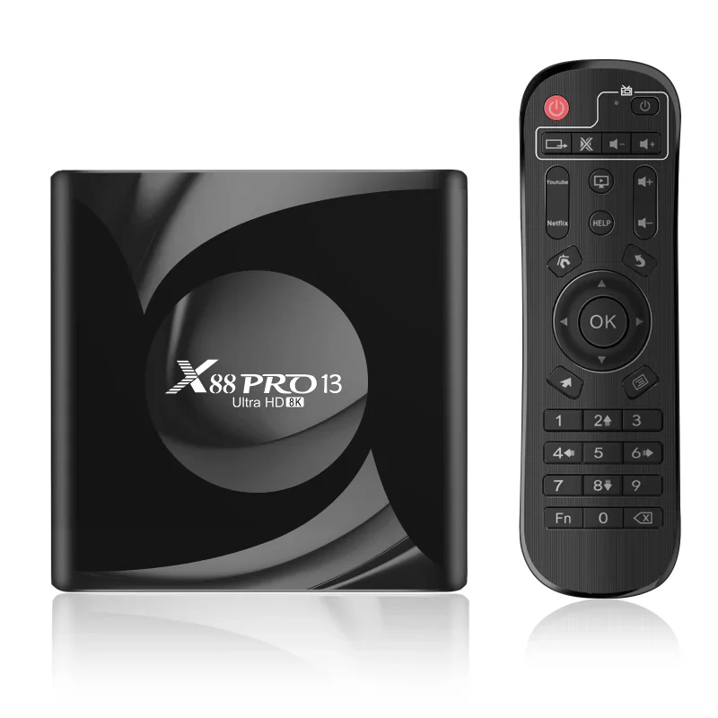 X88 PRO 13 Ultra Android 13.0 Smart TV Box RK3528 4GB+64GB 2.4G/5G WiFi6 Bluetooth 8K Media Player VP9 H.265 Decoder Set Top Box