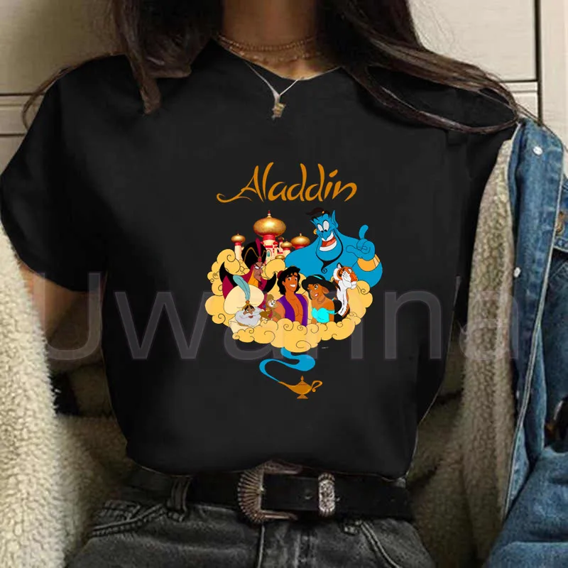 Jasmine Princess T Shirt Women Aladdin Graphic Kawaii Harajuku Top Hot Selling Tshirts Ulzzang T-shirt Hip Hop Couple Clothes