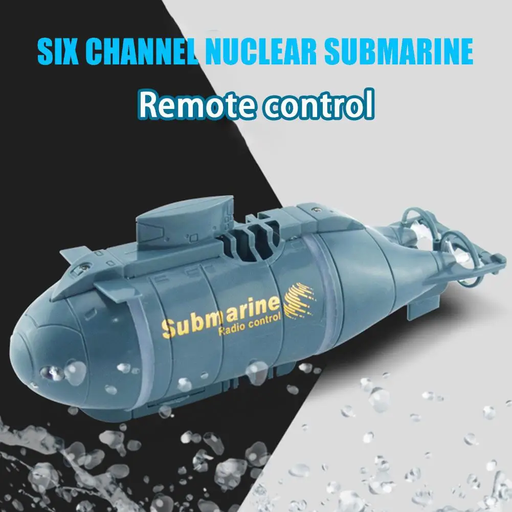 Brinquedo submarino de controle remoto sem fio, movimento de 6 vias, bateria recarregável à prova d'água para piscina, banho ao ar livre, crianças, educacional g7v5