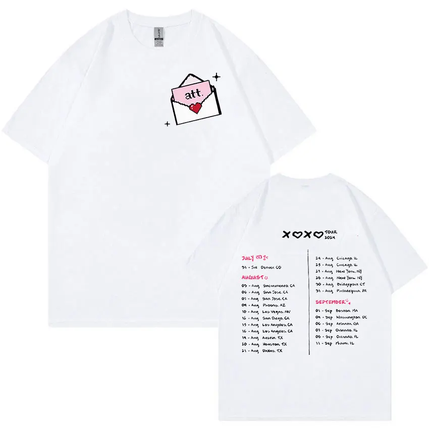 Young Miko Xoxo Tour 2024 Print T Shirt Men Women Retro High Quality Fashion T-shirts Summer Oversized Cotton T-shirt Streetwear