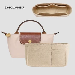 กระเป๋าจัดระเบียบสำหรับถุงเก็บของขนาดเล็ก Longchamp ถุงซับรู้สึกว่ากระเป๋าเงินแทรกกระเป๋าถือกระเป๋าซับใน