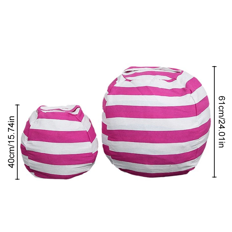 Large Capacity Ball Shaped Toy Storage Bag Creative Bean Bag Sofa Travel Zipper Storage Bag